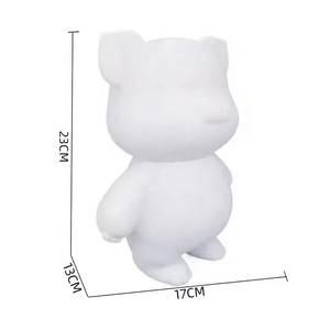 Cerdo fluido DIY de dibujos animados, embrión blanco, adorno al por mayor hecho de material de resina, hucha de cerdo hecha a mano para actividades de niños - Product Image 6