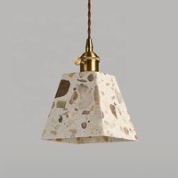 Lampe suspendue LED en pierre translucide de style industriel rétro, lumière chaude, lampe de salle à manger japonaise Wabi-sabi, comptoir de bar créatif