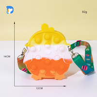 Mini sac à bandoulière en silicone à la mode avec fermeture à glissière Kitty Cat Bubble Design pour filles et enfants Accessoire pour femmes