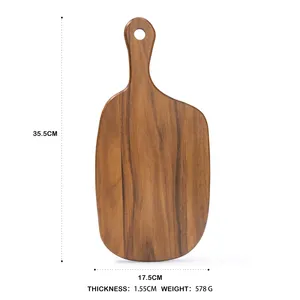 Placa de corte de madeira acácia, tábua para cortar madeira com placa de corte