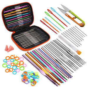 High Quality Metal Aluminum Crochet Hook <b>Set</b> with Many Sewing Accessories for <b>Knitting</b> - Product Image 1