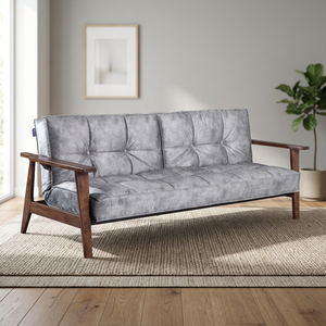 Sofá Cama Convertible de Alta Calidad y Estilo Moderno, Futón Duradero de Espuma Viscoelástica, Modelo OKINAWA, 54 kg, 0.67 CBM, para Dormitorio, Hotel, Sala de Estar - Product Image 3