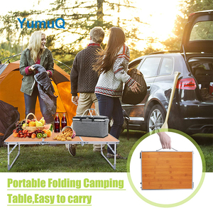 YumuQ New Foldable Portable Square Lightweight Camping Aluminium Travel Outdoor Picnic <strong>Table</strong> <strong>Legs</strong> - Product Image 3