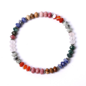 Pulsera de Piedras Naturales Facetadas – Joyería de Cuentas Multicorales de Cuarzo Rosa, Ojo de Tigre y Ágata - Product Image 6