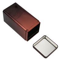 Boîte en métal carrée personnalisée pour le stockage de bonbons et de biscuits, emballage cadeau en métal recyclable avec présentoir promotionnel et commandes personnalisées acceptées