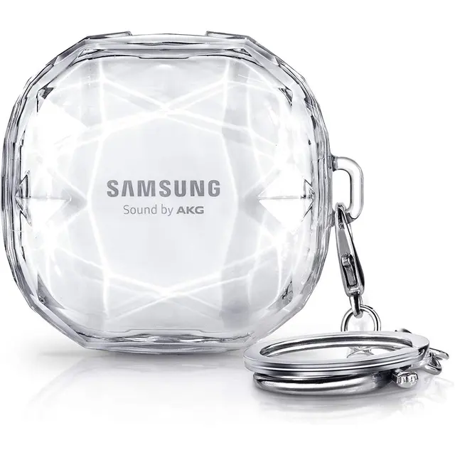 Алмазный Прозрачный чехол для Samsung Galaxy Buds2 Pro, жесткий чехол с брелоком для Galaxy Buds Live Buds Pro Buds 2
