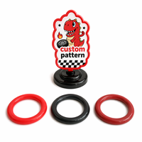 Jeu de lancer d'anneaux promotionnel en plastique PP pour enfants, 3 anneaux, base de support amovible, motif couleur Pantone personnalisé, écologique