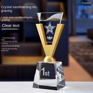 Troféu De Cristal Personalizado Com Lettering Grátis Certificado De Placa Autorizada De Honra Para O Agente Do Cartão De Franquia - Product Image 3