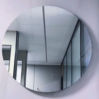 Miroir LED Spirale Galaxie à Cadre Noir Rond, Miroir Mural Intelligent de Salle de Bain avec Éclairage Arrière Anti-Buée Tactile et Décoratif