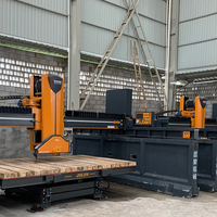 Nouvelle scie à pierre de type pont infrarouge JULUN, moteur contrôlé par PLC, 18,5 kW, marbre, granit, table de travail automatique rotative