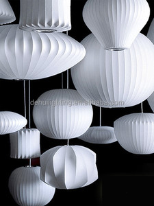 Liontin minimalis Jepang kain sutra putih lampu rumah logam kecil <span class=keywords><strong>Nelson</strong></span> loteng toko kain penyimpanan elegan lentera loteng