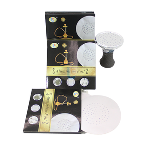 Feuille d'aluminium de narguilé de haute qualité 160mm perforée durable de qualité alimentaire antiadhésive feuilles de coupe pure alliage spécial arabe Hubbly OEM - Product Image 3