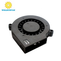 WellSunFan OEM ODM WD07515 75mm 12V DC Ventilateur à roulement à billes sur pied-Mini ventilateur de refroidissement axial industriel à vitesse variable