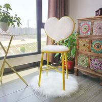 Chaise de coiffeuse moderne et minimaliste 2025 en promotion, dossier style Queen Anne, écologique, imperméable, en acier, pour la maison et le bureau
