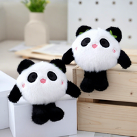 En gros, Porte-clés en peluche Panda de 4 pouces, mignons et adorables, jouets pour enfants, animaux en peluche de dessin animé et anime, pour machine à griffes