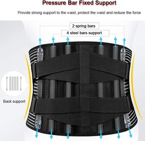 Soporte lumbar médico 6 estancias transpirable antideslizante soporte de cintura Lumbar espalda Brace superventas personalizado para hombres y mujeres - Product Image 3