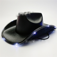 Ul4200un nuovo cappello da Cowboy con LED in molti colori materiale di paillettes per adulti bambini di nuovo le feste di diploma della scuola altre esibizioni arrivano