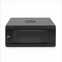 Armoire de serveur murale 4U, 19 pouces, avec porte en verre verrouillable, panneaux latéraux amovibles, OEM