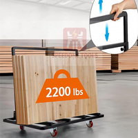 Carretilla Plegable Reforzada para Paneles de Yeso con Capacidad de 2200 Libras, Vehículo de Transporte de Materiales con Estructura en A para Vidrio