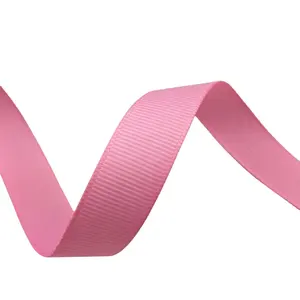 Gordon Ribbons Factory Solid Color Custom's Size RPET Sustainable Grosgrain Ribbon Woven Fabric Ribbon For Decoration