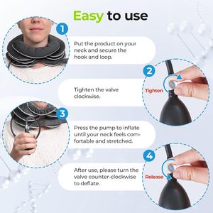<strong>Inflatable</strong> <strong>Neck</strong> Stretcher for Cervical Traction Adjustable <strong>Neck</strong> Traction <strong>Pillow</strong> for Home <strong>Neck</strong> Extender <strong>Pillow</strong> - Product Image 6