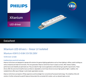 Controlador LED de Corriente Constante Xitanium 41W 0.5-0.8A, Salida 51V, Entrada 220-240VAC - Product Image 3