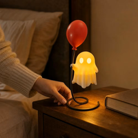 Veilleuse fantôme effrayante, ambiance Halloween, joli ornement fantôme, veilleuse LED, ornement de cour, décoration de bureau