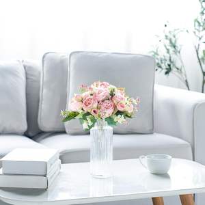 Peonías Artificiales de Seda, Flores Pequeñas para Decoración del Hogar, Ramo Interior, Arreglos Florales, Centros de Mesa para Comedor y Cocina - Product Image 2