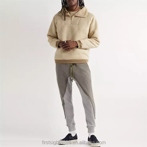 OEM Custom Fleece Lined Knitted <b>1</b>/4 Quarter <b>Zip</b> <b>Sweatshirt</b> for Men - Product Image 3