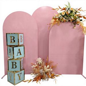 ฉากตกแต่งงานแต่งงานรูปทรงเรขาคณิตสีทอง/สีเงิน ดีไซน์กระจกสแตนเลส พร้อมผ้าม่านและกรอบดอกไม้ติดผนัง - Product Image 1