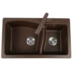 Strong factory produces Farm house Double Bowls Granite Sink Farmhouse Kitchen Sink