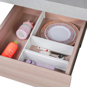 Tablero divisor de cajón de plástico combinado gratis para ropa interior, calcetines, almacenamiento de armario, tablero organizador de partición en capas, sala de estar - Product Image 3