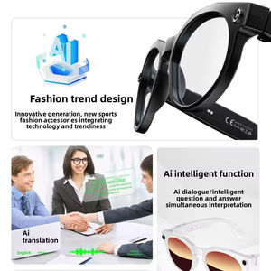 New W611 Smart <b>Glasses</b> IPX-6 Waterproof Touch Control for Music Listening Translation Voice Ai Object Recognition 8K - Product Image 5