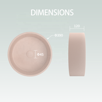 Lavabo de salle de bain en béton durable, design moderne et minimaliste, à poser sur comptoir, MB-003, amélioration écologique de la maison, 16L