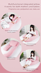 Almohada de Embarazo Multifuncional Personalizada de Fábrica, Almohada de Soporte de Maternidad 4 en 1, Almohada Corporal de Embarazo, Venta al por Mayor B2B OEM/ODM - Product Image 3