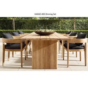 Mobili da Esterno per Sala da Pranzo in Teak Massello per Bahamas, Giamaica, Santa Lucia, Antigua - Tavolo e Sedie da Patio per Resort Balneari - Product Image 4