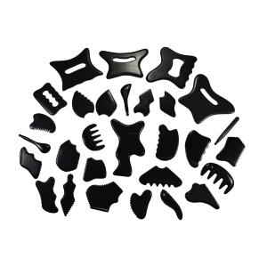 Black Bian Stone Body Gua Sha Board Herramienta <span class=keywords><strong>de</strong></span> masaje Jade Herramienta <span class=keywords><strong>de</strong></span> raspado facial Producto <span class=keywords><strong>de</strong></span> masajeador para el cuidado <span class=keywords><strong>de</strong></span> la piel para fisioterapia - Product Image 2