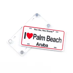 Manufacture customised Aruba tourist souvenir magnet vintage car license plate fridge magnet for decoration