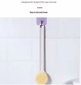 Brosse de nettoyage multifonctionnelle à long manche avec poils doux blancs et tête ronde pour un récurage efficace (vente en gros) - Product Image 2