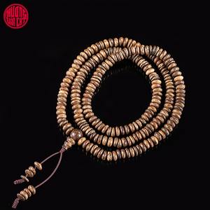 Pulsera de cuentas de botón de madera de agar natural de Malasia de 6 mm, con propiedad de hundimiento lento, joyería aromática de madera envejecida - Product Image 2