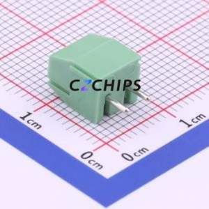 DB301V-3.5-2P-GN-S Screw Terminal Block Through hole Component (THT),P=3.5mm Connector 1x2P 3.5mm Green Through Hole - Product Image 2