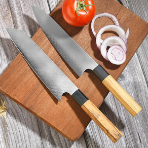 Ensemble <span class=keywords><strong>de</strong></span> couteaux <span class=keywords><strong>de</strong></span> <span class=keywords><strong>chef</strong></span> légers en acier inoxydable pour femmes, manche en bois, design ambidextre, lames à bord droit, <span class=keywords><strong>cuisine</strong></span> durable - Product Image 1