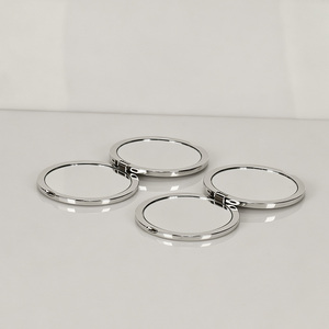 Professional Metal Chrome Finish Dual Sided Foldable Pocket <b>Mirror</b> Personalized Logo <b>Compact</b> <b>Mirror</b> for Promotional Event Gifts - Product Image 6