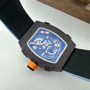 Montre ZF Factory RM Super Cal.RMUL3 automatique mécanique à mouvement squeletté, réserve de marche de 55 heures, fibre de carbone, caoutchouc, luxe - Product Image 2