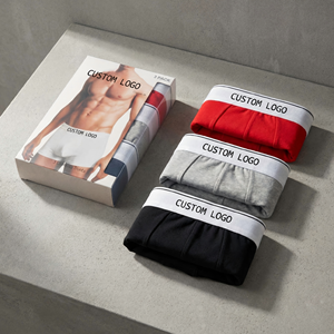 <span class=keywords><strong>Boxer</strong></span> a Vita Media con Logo Personalizzato, Alta Qualità, Traspiranti, Classici, Comodi, <span class=keywords><strong>Elasticizzati</strong></span> in Cotone, Marca di Design per Uomo - Product Image 2