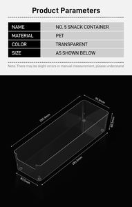 Contenedor Transparente de PET de Grado Alimenticio para Exhibición de Snacks en Estantes de <span class=keywords><strong>Supermercado</strong></span> y Uso Doméstico - Product Image 6