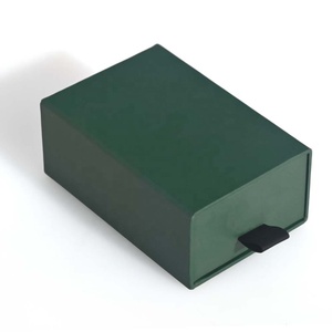 Caja de embalaje de joyería con logotipo personalizado, caja de regalo de cartón rígido de lujo con cajón deslizante y cinta para collar, anillo y pulsera - Product Image 3