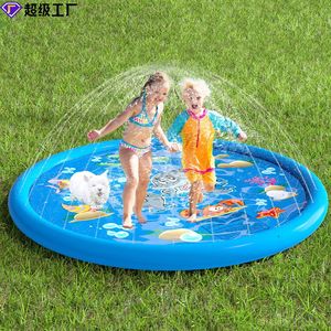 Tapis de pulvérisation d'eau Dolphin 100x150cm, jeu d'extérieur pour enfants, piscine jouet antidérapante pour l'été - Product Image 1