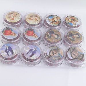 예루살렘 십자가 장미 냄새가 좋은 나무 장미 꽃잎 구슬 묵주 - Product Image 5
