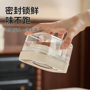 Airtight Press Type Storage Jar Rectangle Food Grade Tea Caddy Grain Container Household Use S Size Plastic Lid - Product Image 4